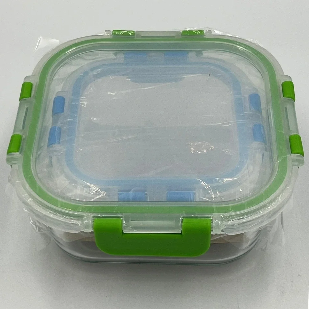 MCIRCO Food Storage Containers 10pc Clear New Glass Airtight Lids